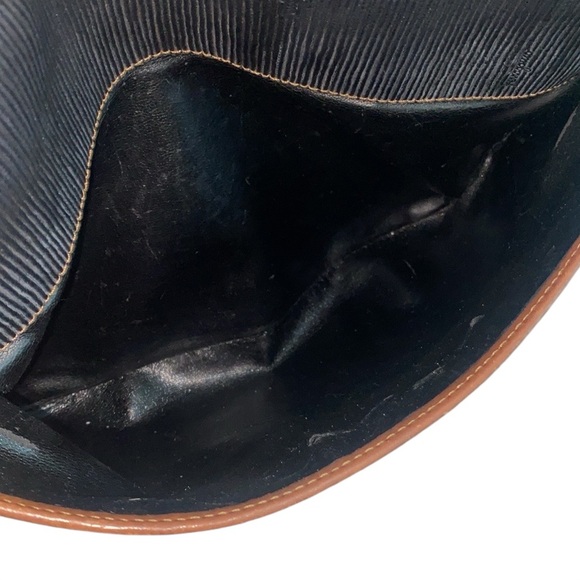 Salvatore Ferragamo Vintage Black Brown Leather Crossbody Handbag - Picture 12 of 13